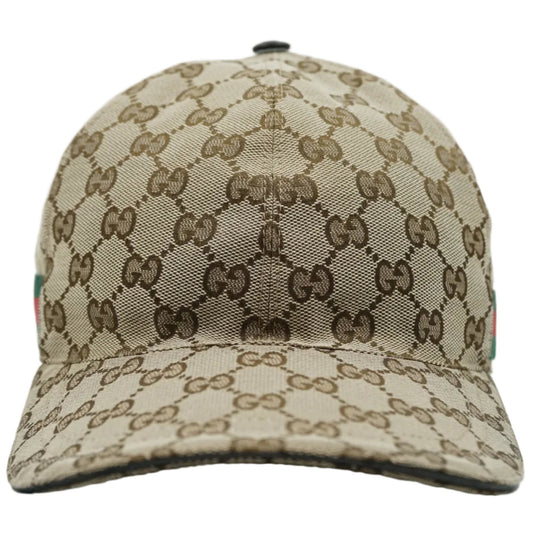 Gucci GG Logo Beige Canvas Baseball Cap - Gucci - SecondPlace