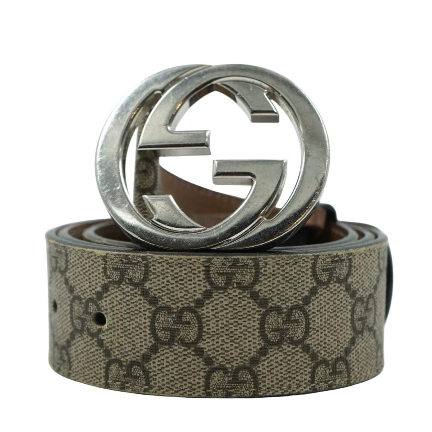 Gucci GG Logo Monogram Beige Belt - Gucci - SecondPlace