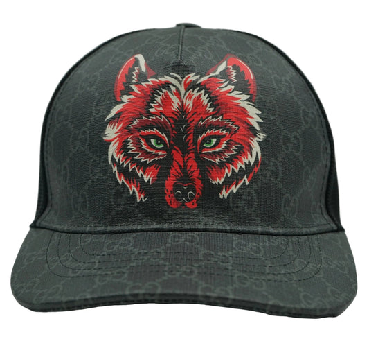 Gucci GG Monogram Red Fox Black/Grey Baseball Cap - Gucci - SecondPlace