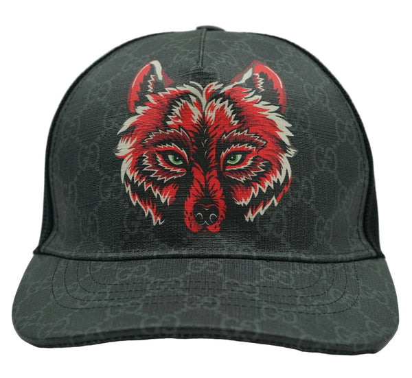Gucci GG Monogram Red Fox Black/Grey Baseball Cap