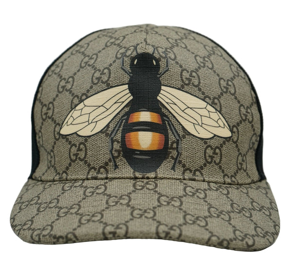 Gucci GG Print Bee Beige Baseball Cap