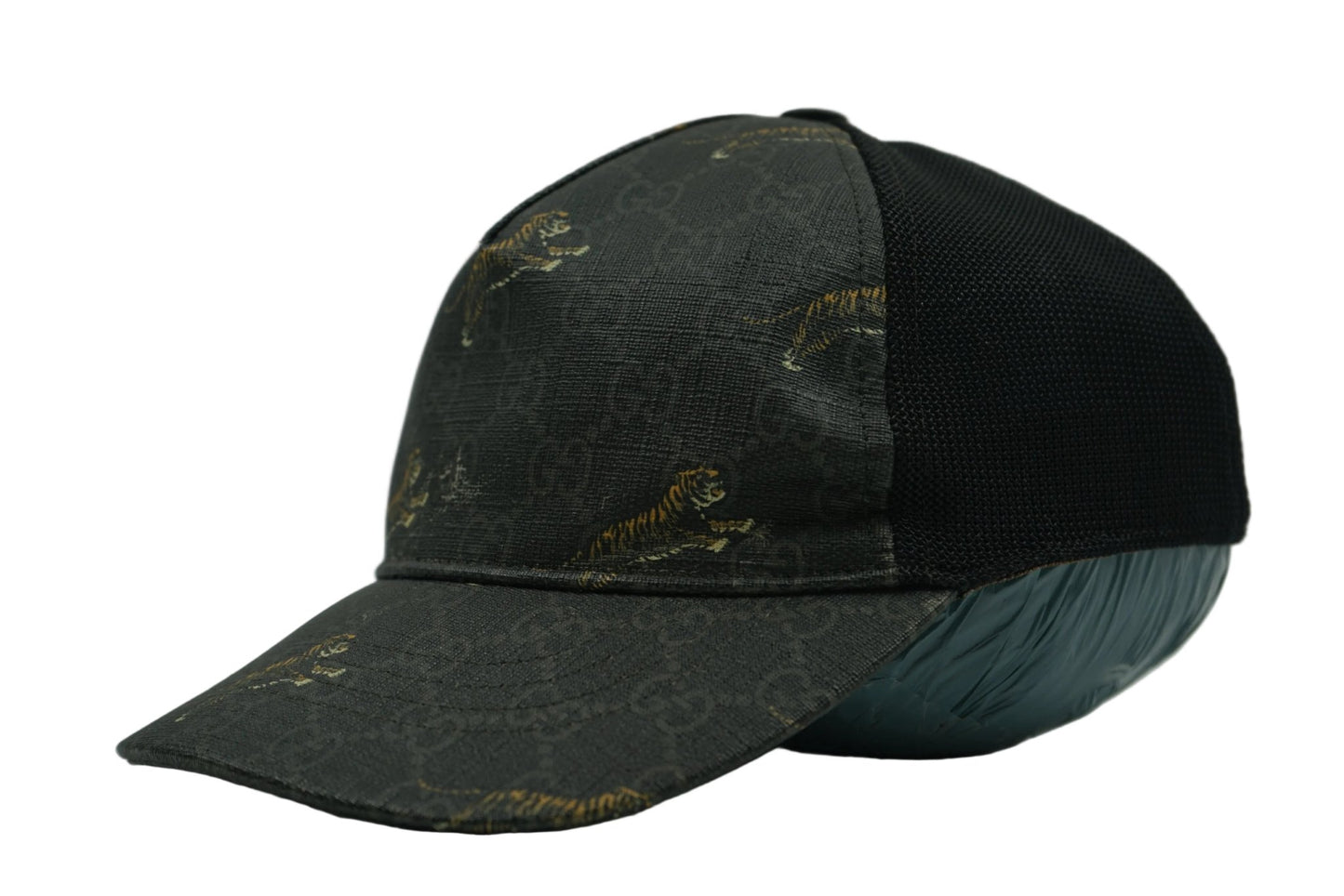 Gucci GG Tiger Print Baseball Black Cap - Gucci - SecondPlace