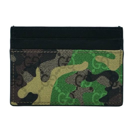 Gucci Green/Yellow Camouflage GG Card Holder - Gucci - SecondPlace