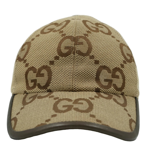 Gucci Jumbo GG Canvas Beige Baseball Cap