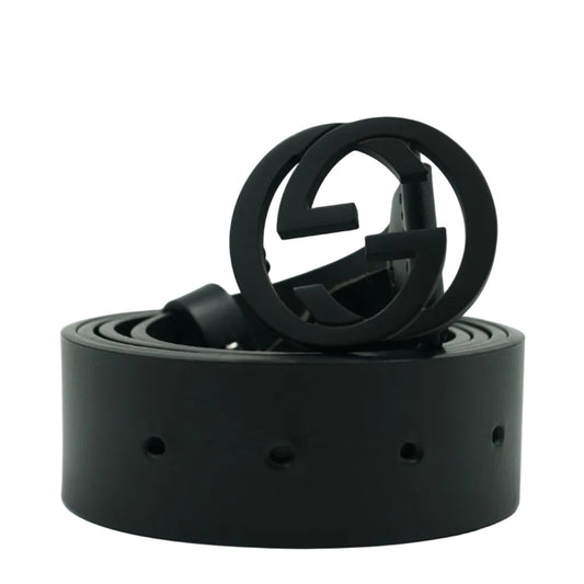Gucci Matte Black Interlocking G Belt - Gucci - SecondPlace