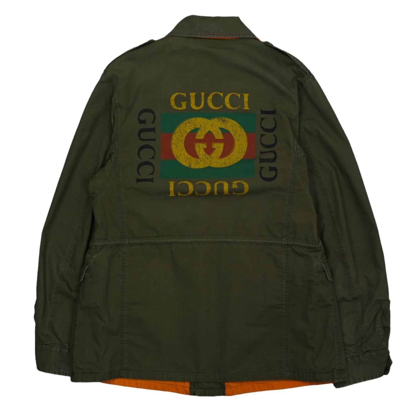 Gucci Vintage Logo Khaki Green Jacket - Gucci - SecondPlace
