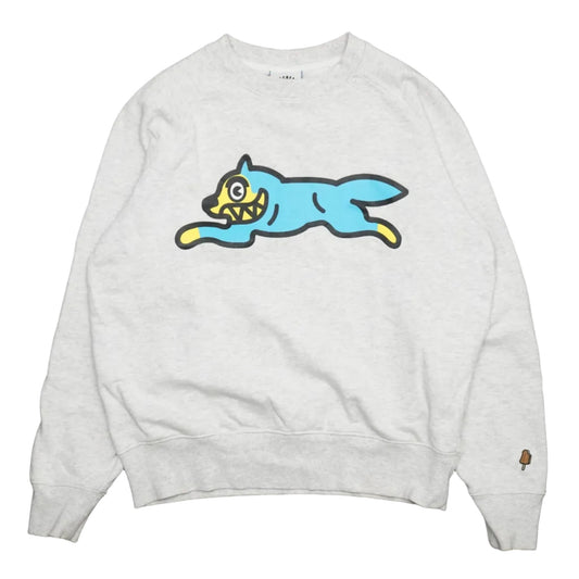 Ice Cream Running Dog Blue/Yellow Grey Crewneck - Ice Cream - SecondPlace