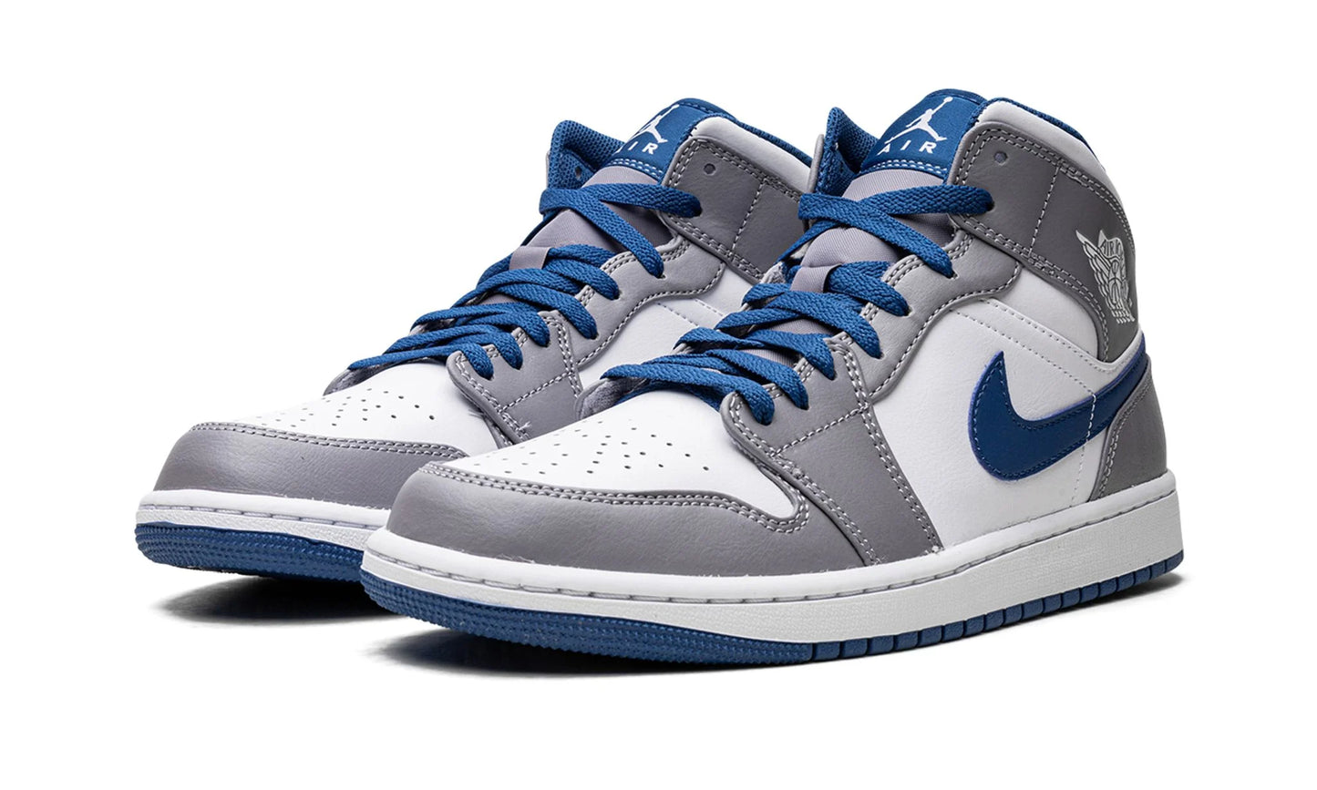 Air Jordan 1 Mid Cement True Blue