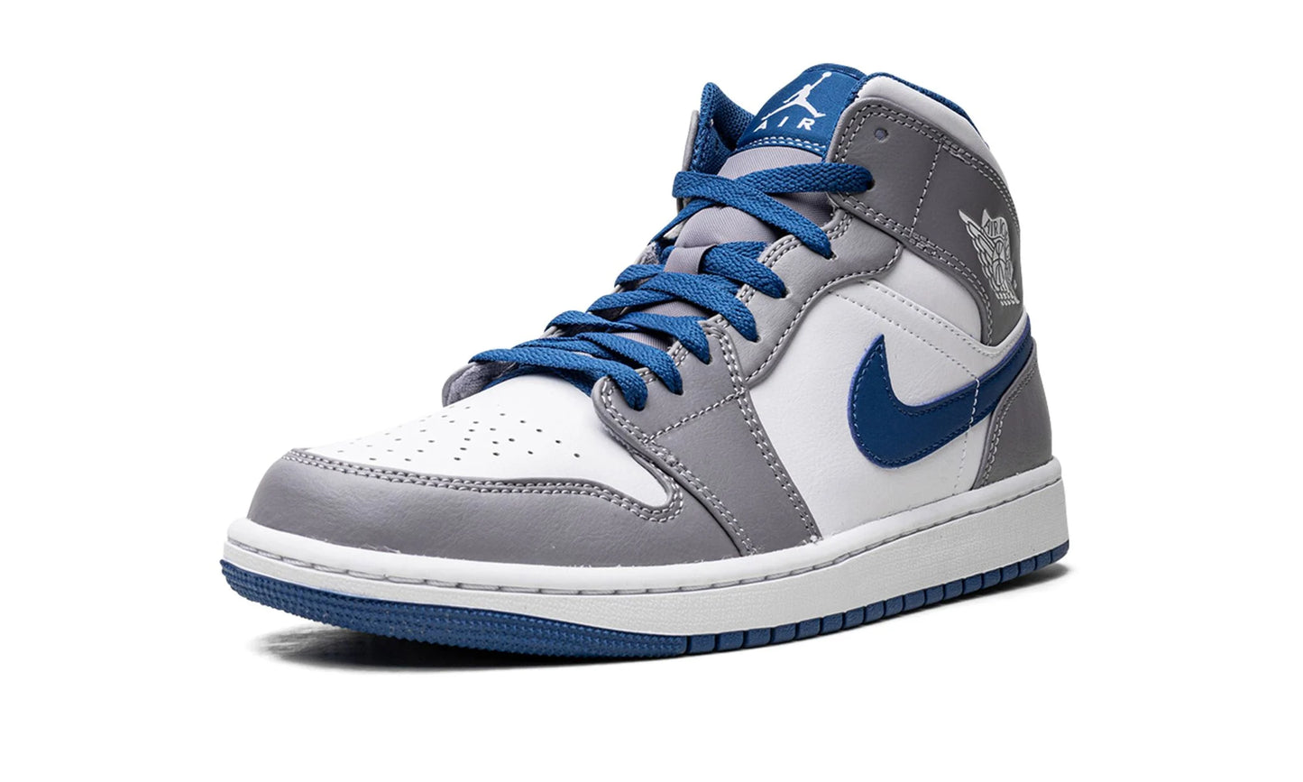 Air Jordan 1 Mid Cement True Blue