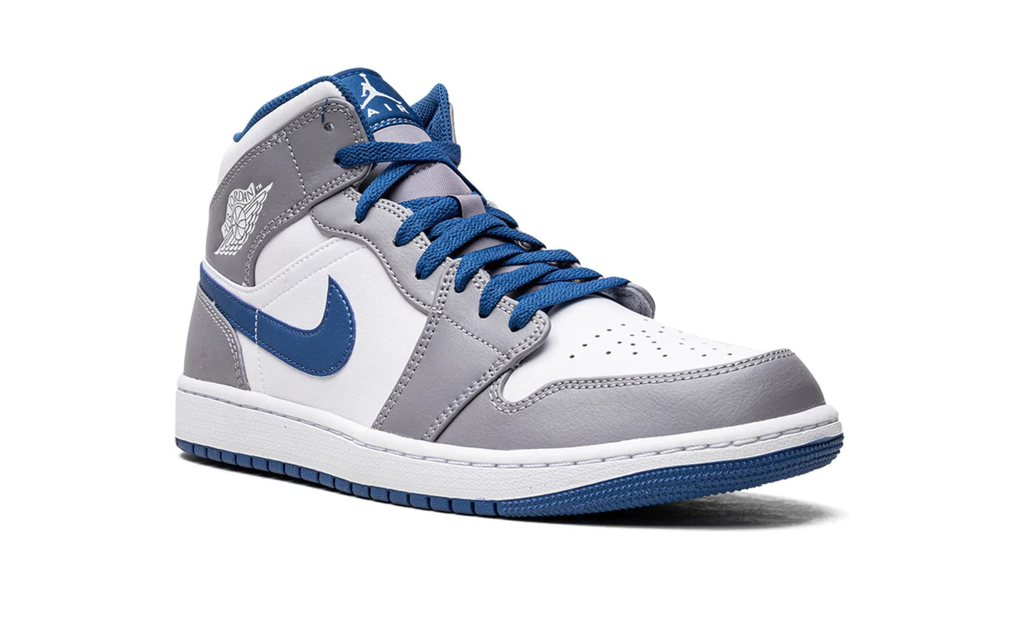 Air Jordan 1 Mid Cement True Blue