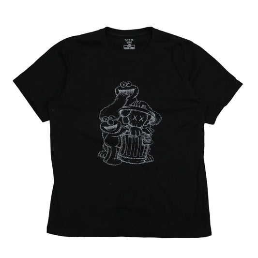 Kaws x Uniqlo Sesame Street Black T-Shirt - Kaws - SecondPlace