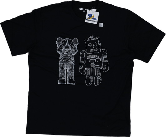 Kaws x Uniqlo White Figures Black T-Shirt - Kaws - SecondPlace