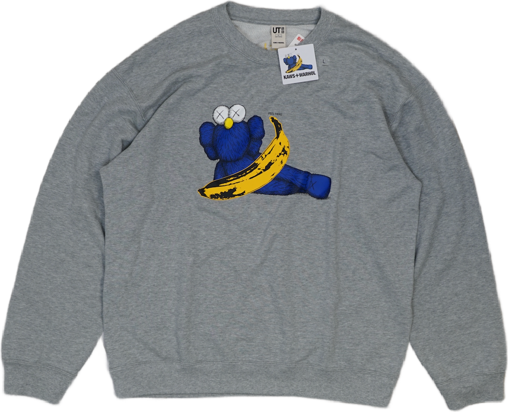 KAWS x Uniqlo Blue Figure Grey Sweatshirt