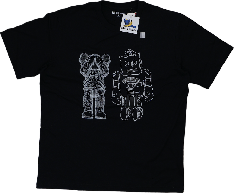 Kaws x Uniqlo White Figures Black T-Shirt