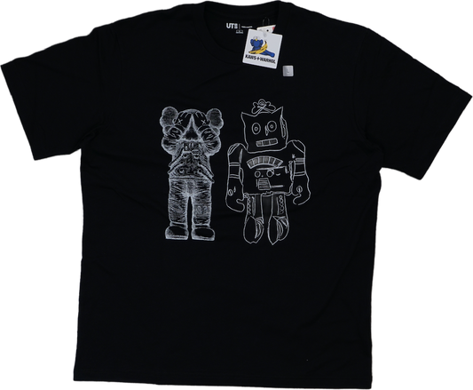 Kaws x Uniqlo White Figures Black T-Shirt