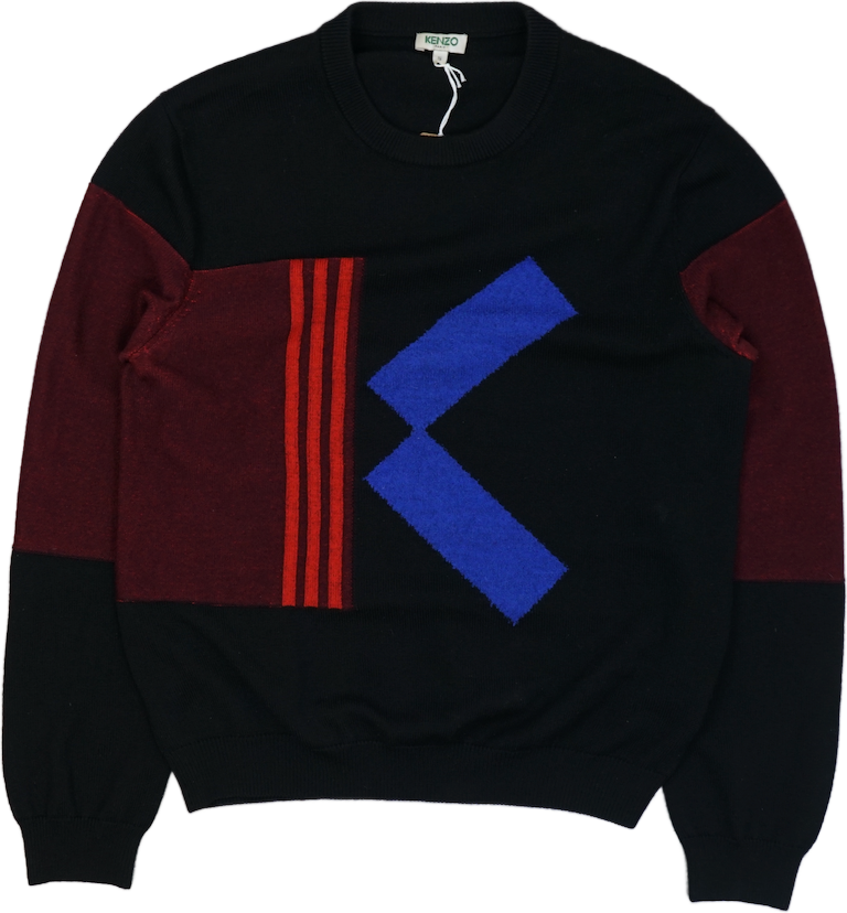 Kenzo Black/Red/Blue Knitted Crewneck