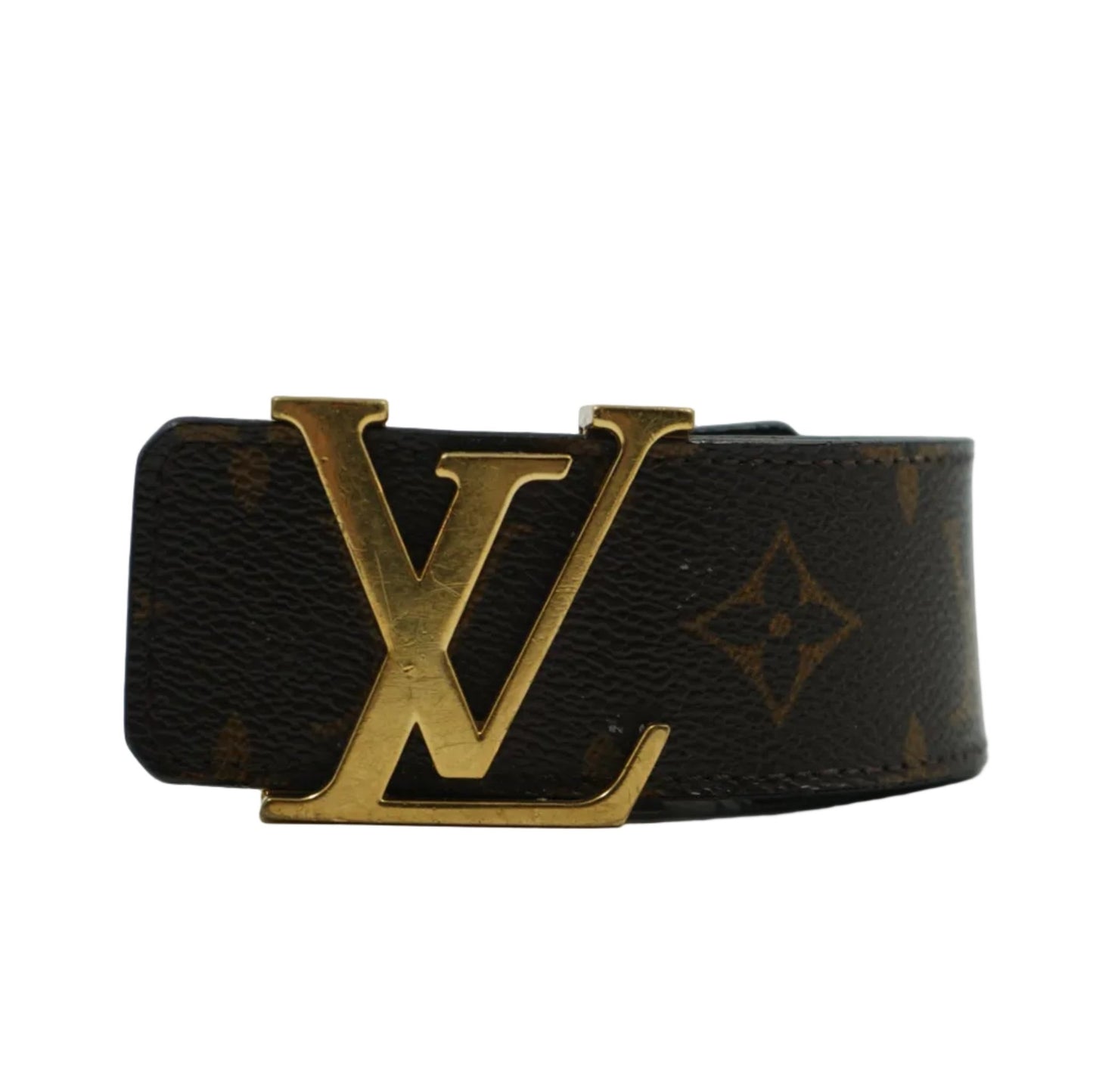Louis Vuitton Gold Buckle Brown Monogram Belt - Louis Vuitton - SecondPlace