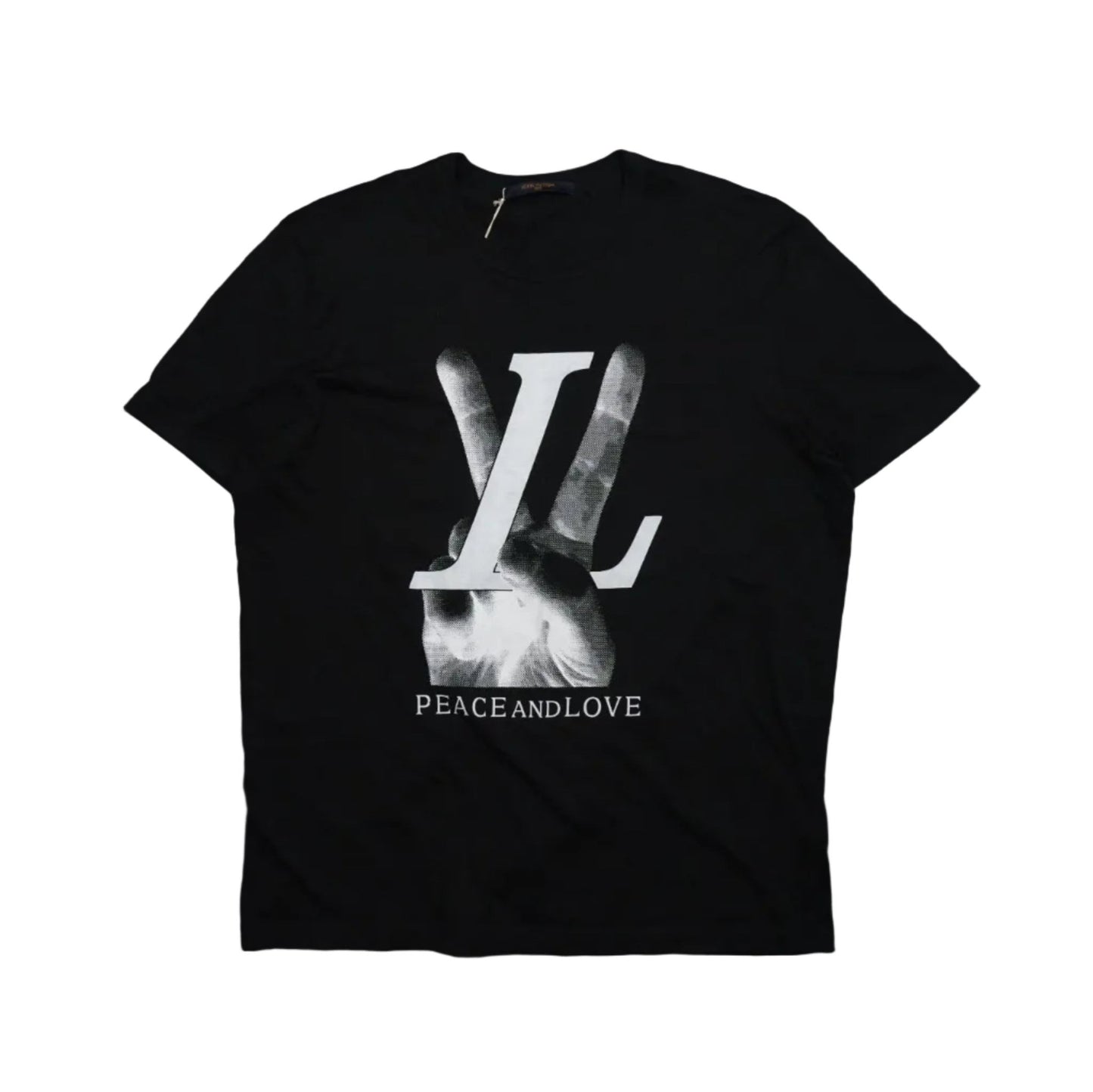 Louis Vuitton Peace And Love Black T-Shirt - Louis Vuitton - SecondPlace