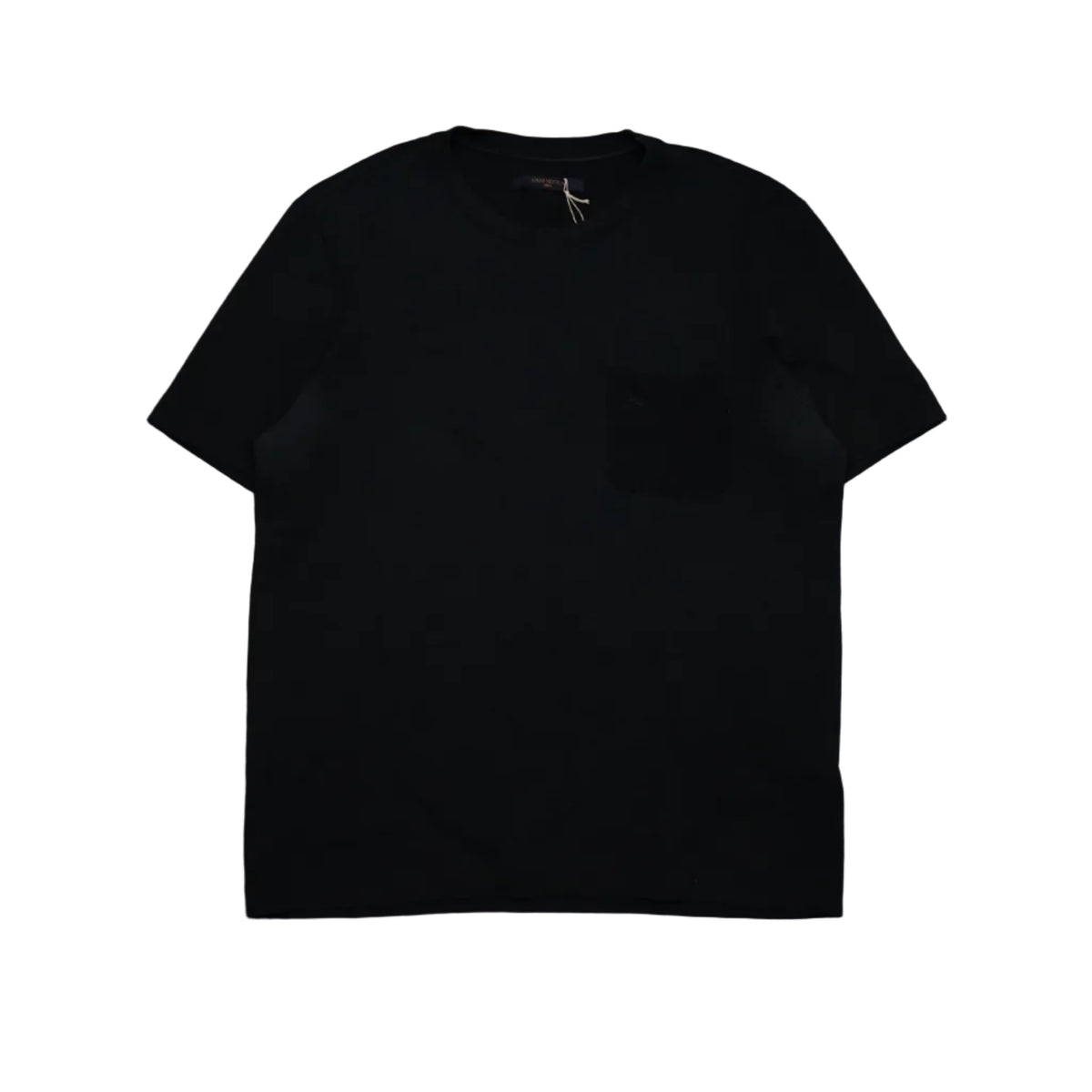 Pre-owned Louis Vuitton t-shirt in black cotton jersey with chest patch pocket, front view