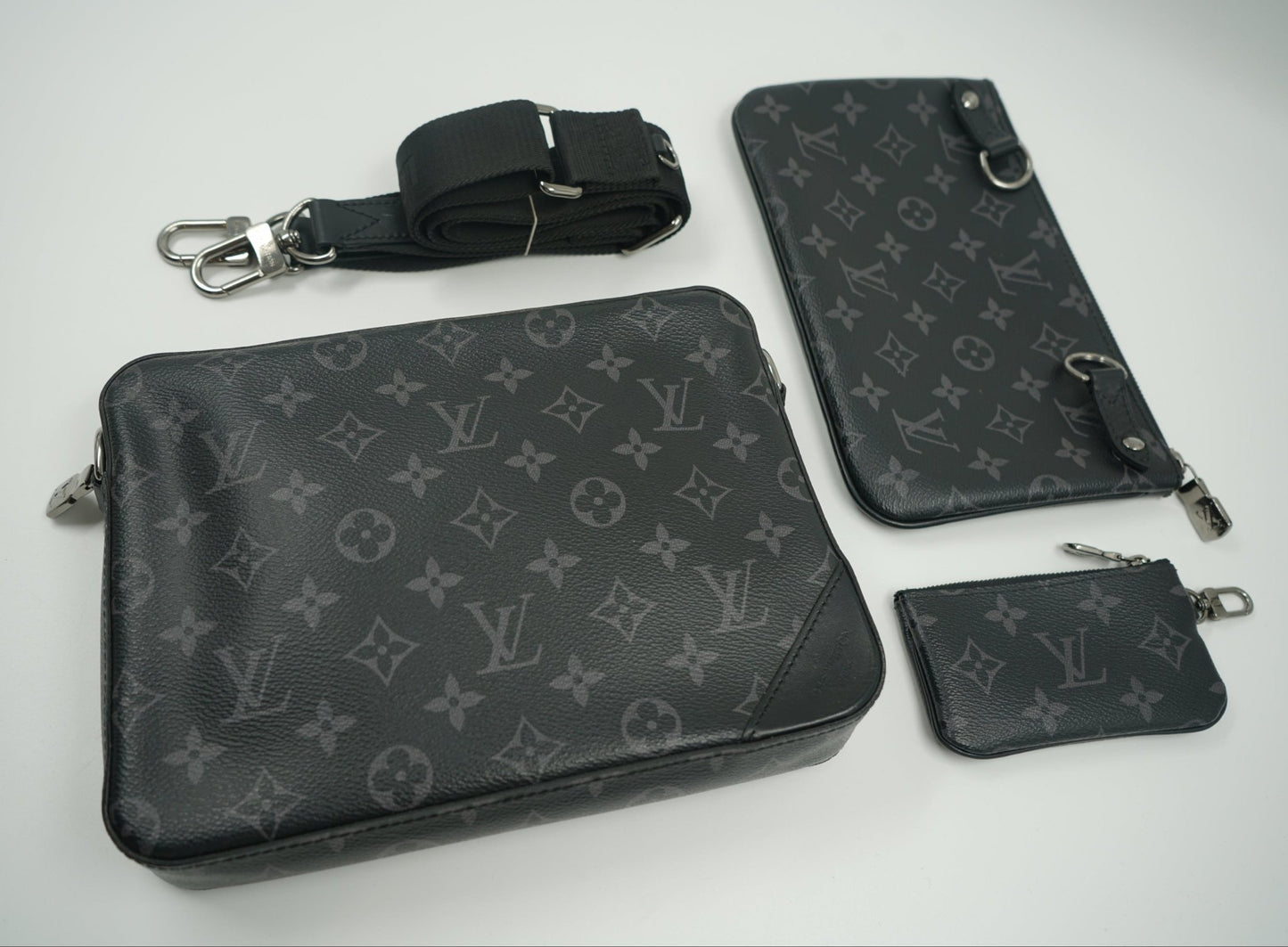 Louis Vuitton Trio Monogram Eclipse Messenger Grey/Black Bag - Louis Vuitton - SecondPlace
