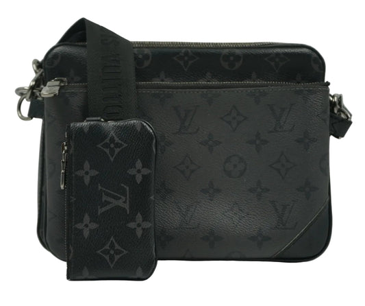 Louis Vuitton Trio Monogram Eclipse Messenger Grey/Black Bag - Louis Vuitton - SecondPlace