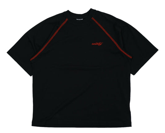 Marcelo Burlon Baseball Stitching County Logo Black T-Shirt - Marcelo Burlon - SecondPlace