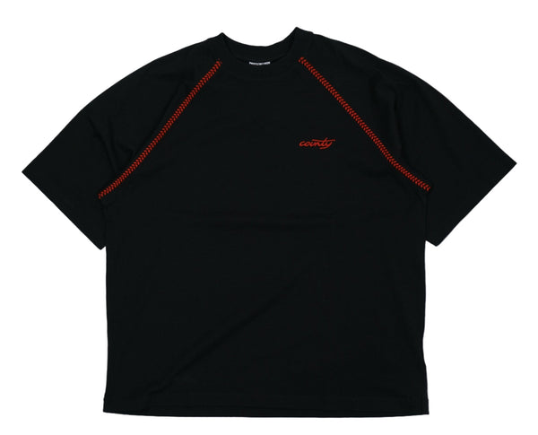 Marcelo Burlon Baseball Stitching County Logo Black T-Shirt