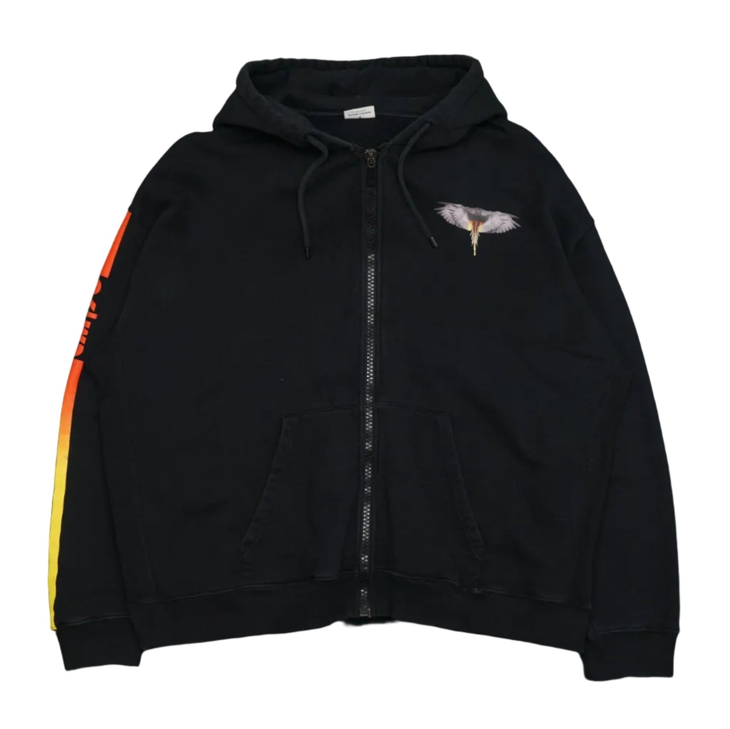 Marcelo Burlon Striped Black Zip Hoodie - Marcello Burlon - SecondPlace