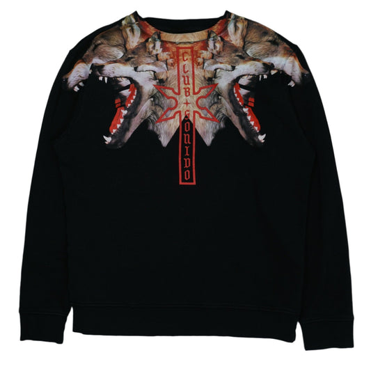 Marcelo Burlon Wolf Print Black Crewneck - Marcelo Burlon - SecondPlace
