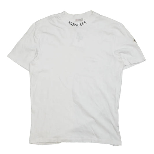 Moncler Collar Logo White T-Shirt - Moncler - SecondPlace