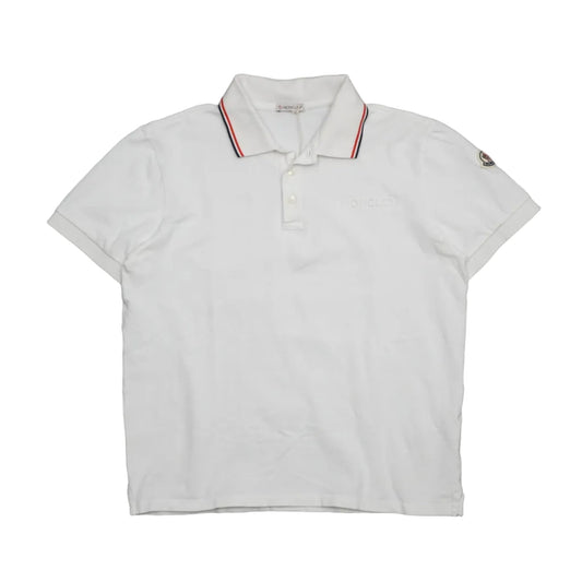 Moncler SS Polo White Pike - Moncler - SecondPlace