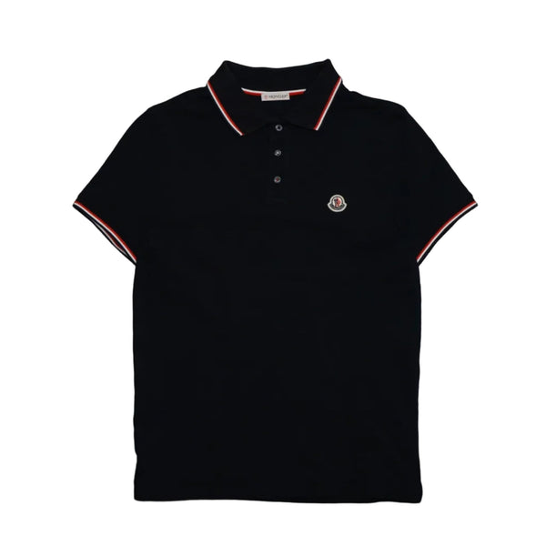 Moncler Maglia Polo Manica Corta Navy Blue Pike