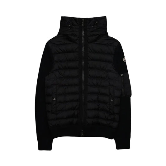 Moncler Tricot Heavy Knitwear Black Cardigan - Moncler - SecondPlace