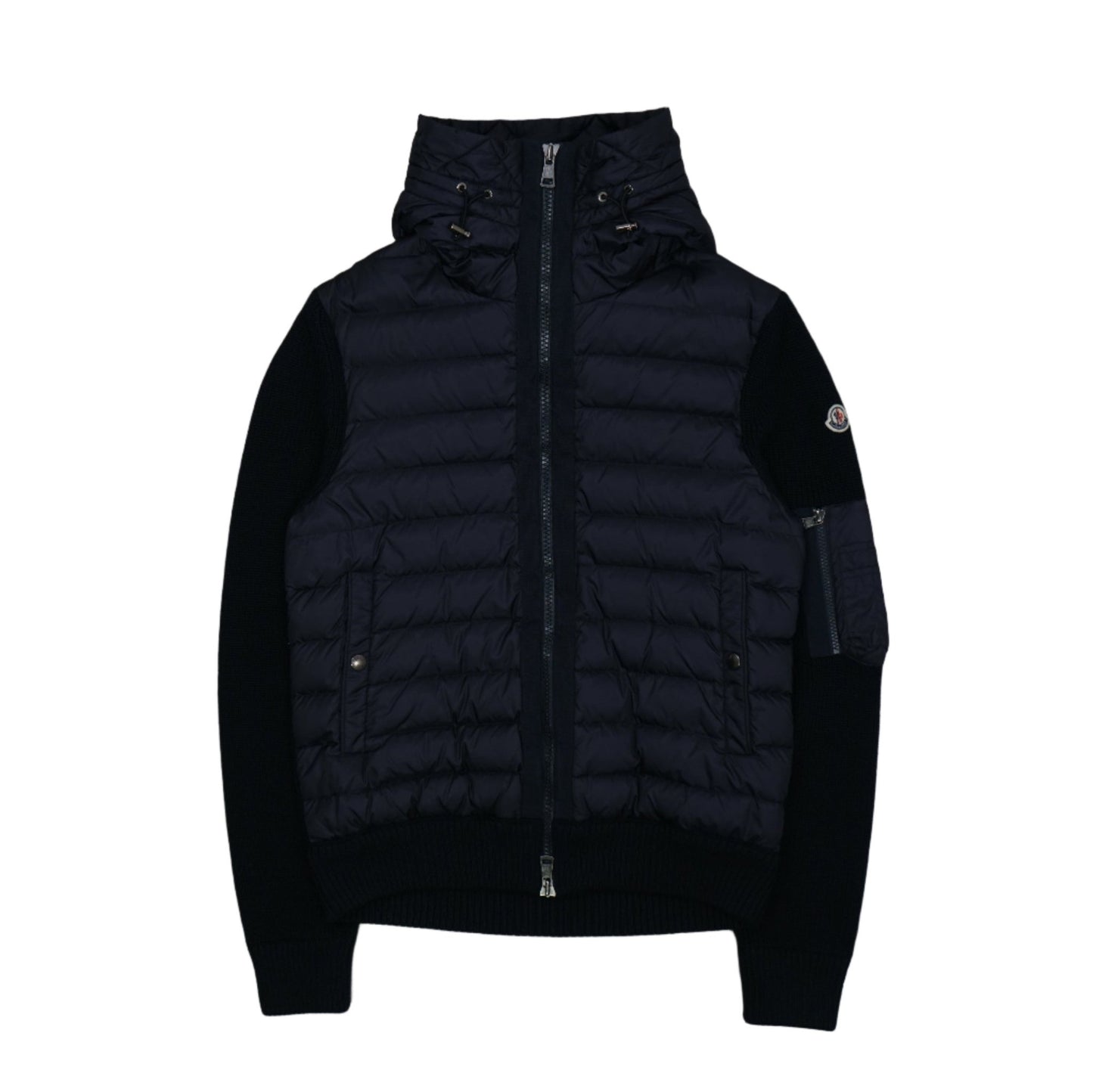 Moncler Tricot Hood Blue Navy Cardigan - Moncler - SecondPlace