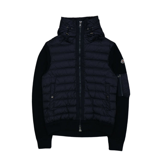 Moncler Tricot Hood Blue Navy Cardigan - Moncler - SecondPlace