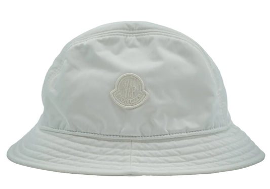 Moncler White Logo Bucket Hat - Moncler - SecondPlace