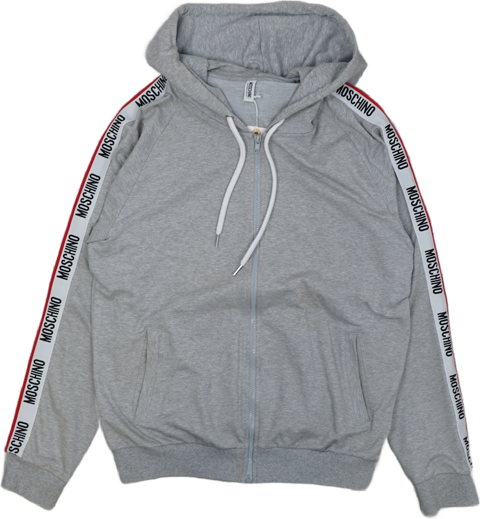 Moschino Grey Zip Hoodie