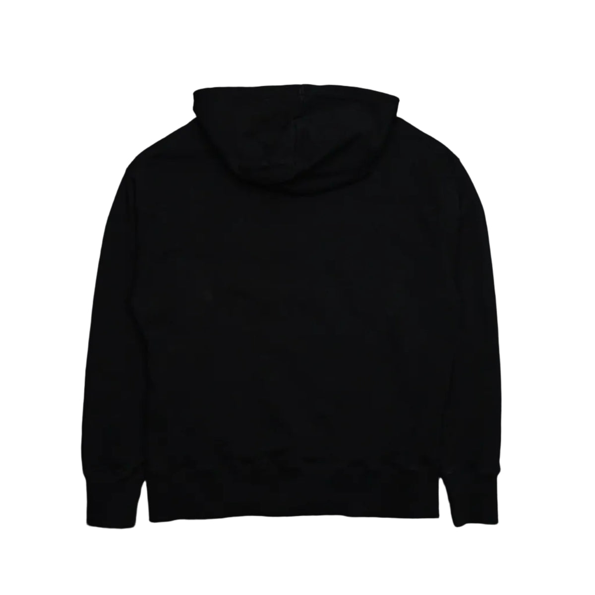 Pre-owned MSGM Lime Logo Black Hoodie in black cotton, back view