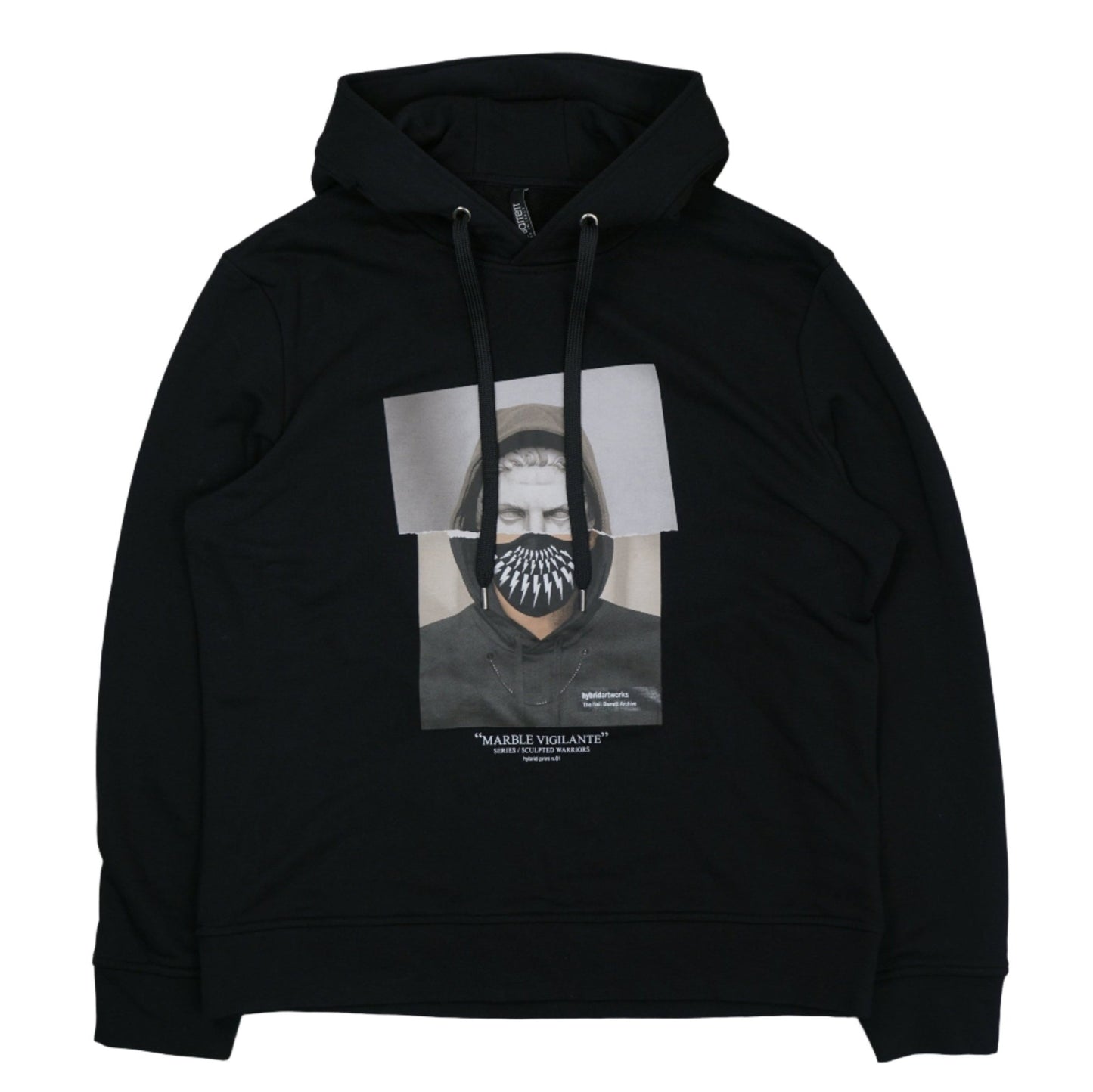 Neil Barett Marble Vigilante Black Hoodie - Neil Barett - SecondPlace