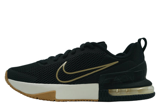 Nike Air Max Alpha Trainer 6 'Black Sail' featuring a stable mesh upper, visible Air cushioning in the heel, and a classic gum rubber outsole. Gym training shoe available at our Malmö store or order online now.