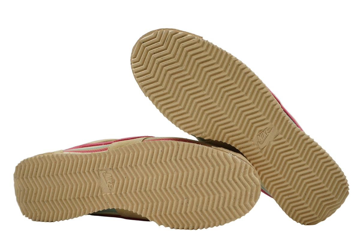 Outsoles of brand new Nike Cortez SP Union Sesame with speckled Nike Grind rubber