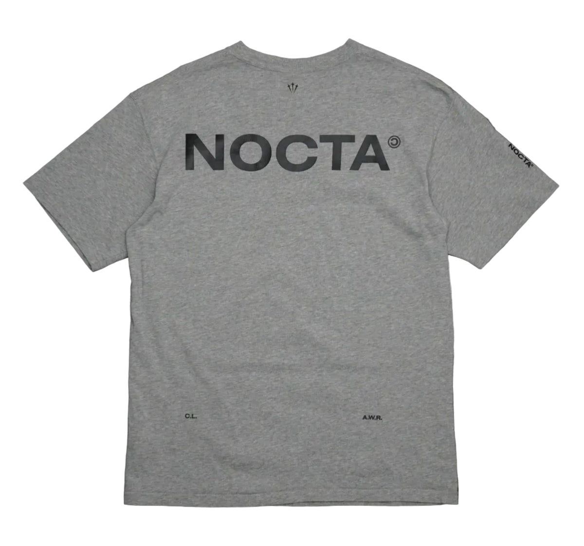 Pre-owned Nike NOCTA Graphic Grey T-Shirt, back view