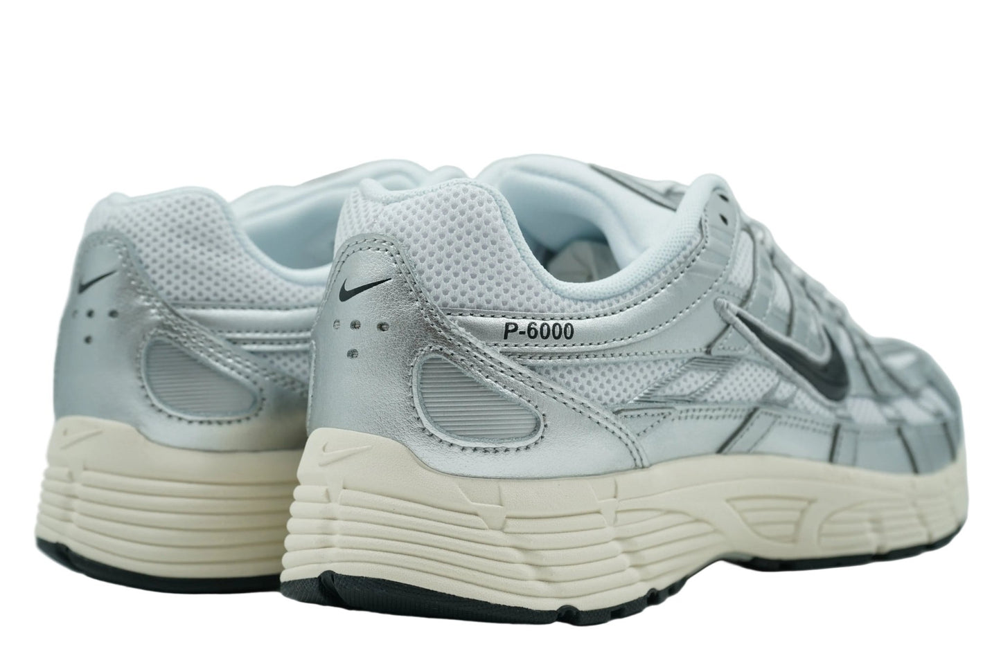 Nike P-6000 White Metallic Silver Flat Silver Black - Nike - SecondPlace