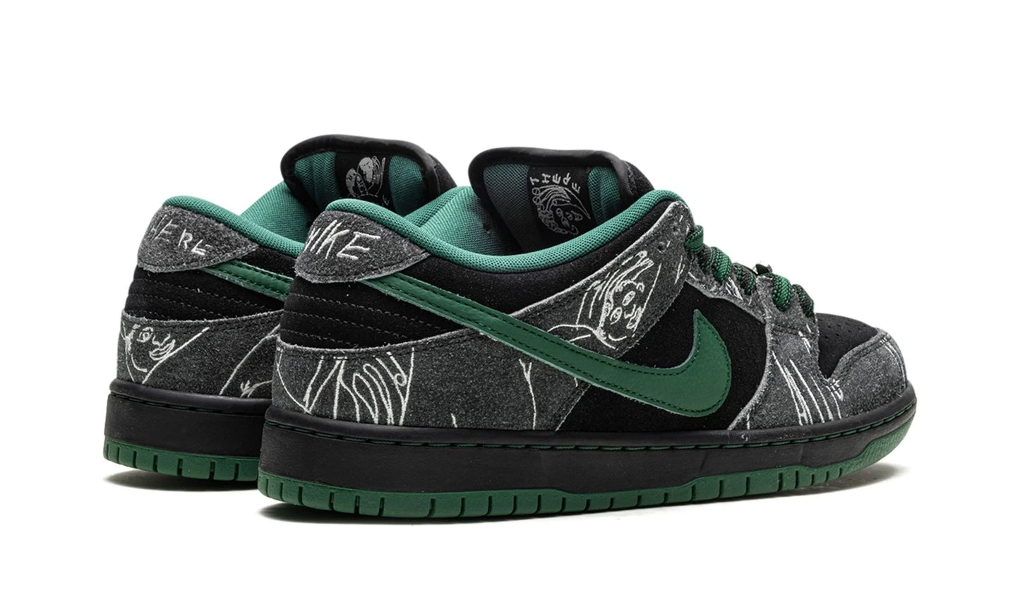 THERE Skateboards x Dunk Low SB Black Gorge Green