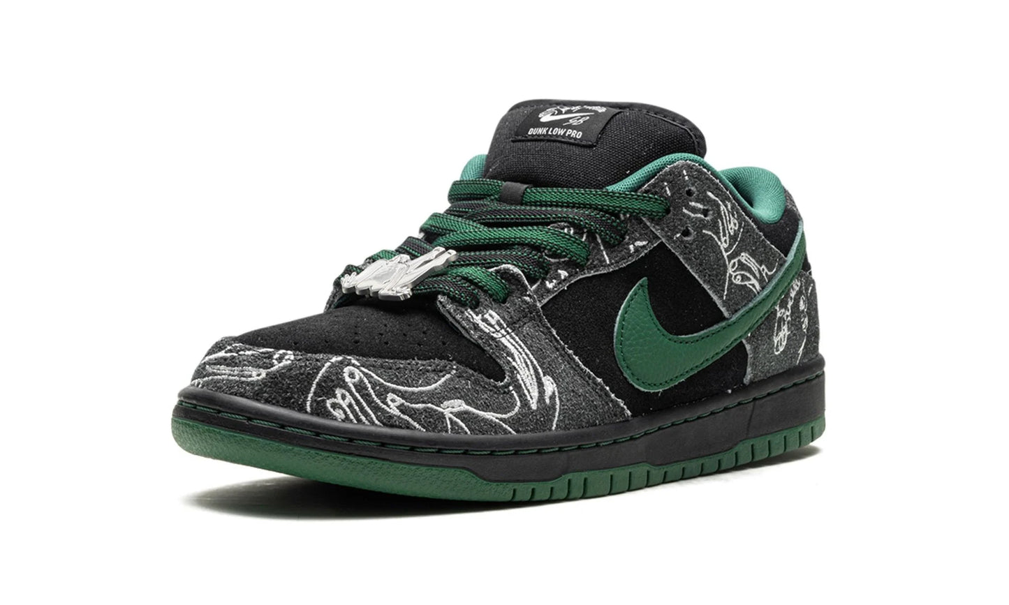 THERE Skateboards x Dunk Low SB Black Gorge Green