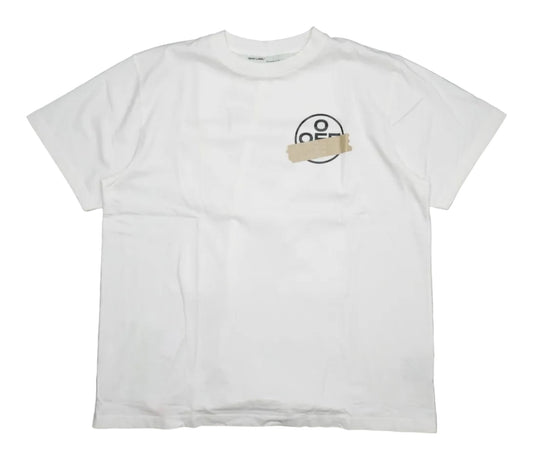 Off - White Beige Tape Arrow Oversize White T-Shirt - Off - White - SecondPlace