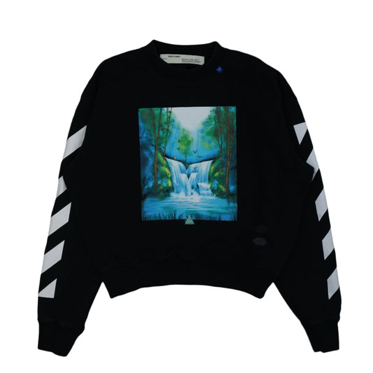 Off - White Waterfalls Black Crewneck - Off - White - SecondPlace