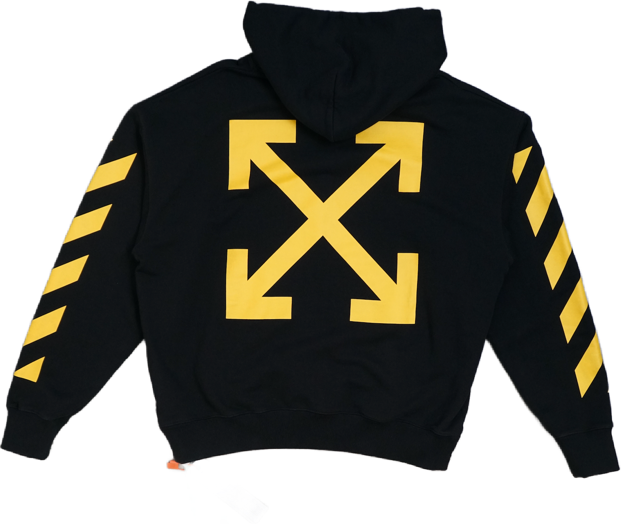 Black hoodie with yellow stripe best sale