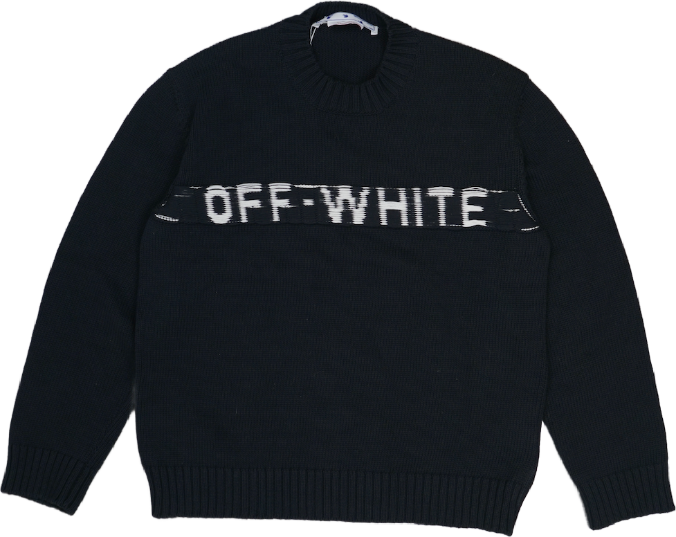 Off-White Float Knit Black/White Crewneck