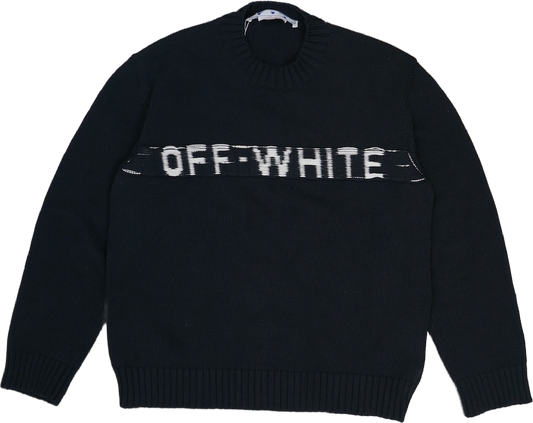 Off-White Float Knit Black/White Crewneck